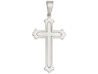 FJC Finejewelers Sterling Silver Polished Cross Pendant Necklace - Chain Included