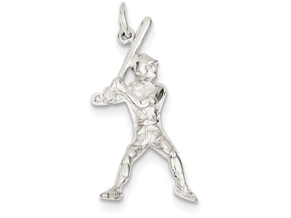 FJC Finejewelers Sterling Silver Baseball Batter Charm