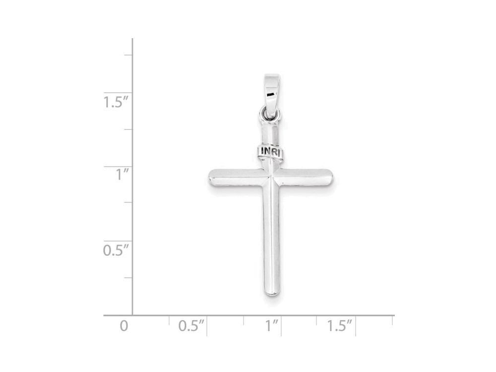 FJC Finejewelers Sterling Silver Polished Inri Cross Pendant Necklace - Chain Included