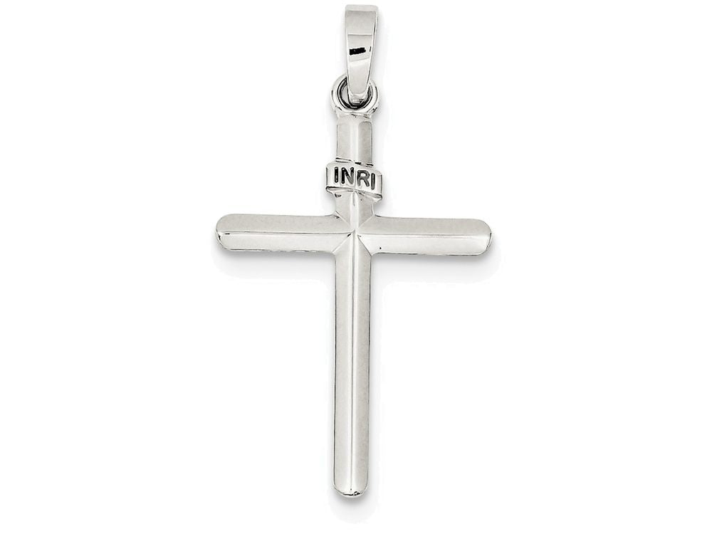 FJC Finejewelers Sterling Silver Polished Inri Cross Pendant Necklace - Chain Included