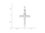 FJC Finejewelers Sterling Silver Polished And Textured Inri Cross Pendant Necklace - Chain Included