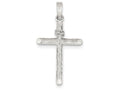 FJC Finejewelers Sterling Silver Polished And Textured Inri Cross Pendant Necklace - Chain Included