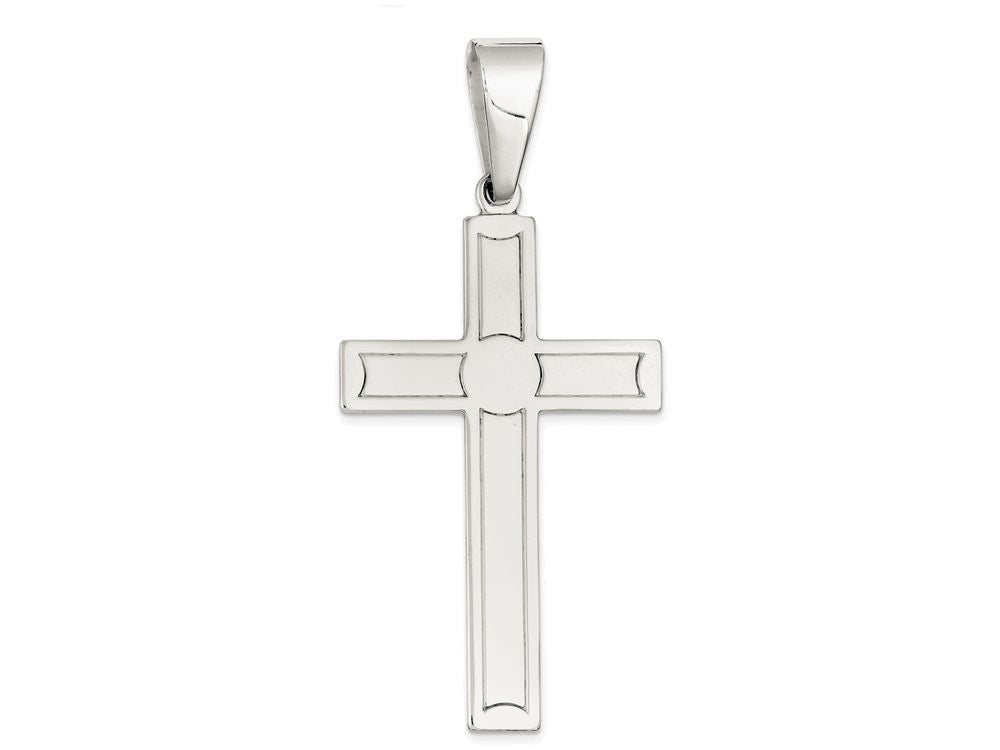 FJC Finejewelers Sterling Silver Polished Cross Pendant Necklace - Chain Included