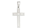 FJC Finejewelers Sterling Silver Polished Cross Pendant Necklace - Chain Included