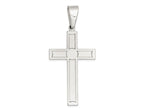 FJC Finejewelers Sterling Silver Polished Cross Pendant Necklace - Chain Included