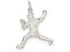 FJC Finejewelers Sterling Silver Baseball Pitcher Charm