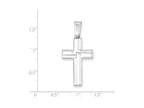 FJC Finejewelers Sterling Silver Polished Cross Pendant Necklace - Chain Included