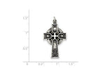 FJC Finejewelers Sterling Silver Antiqued Satin Irish Cross Pendant Necklace - Chain Included