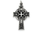 FJC Finejewelers Sterling Silver Antiqued Satin Irish Cross Pendant Necklace - Chain Included
