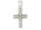 FJC Finejewelers Sterling Silver Cubic Zirconia Cross Pendant Necklace - Chain Included