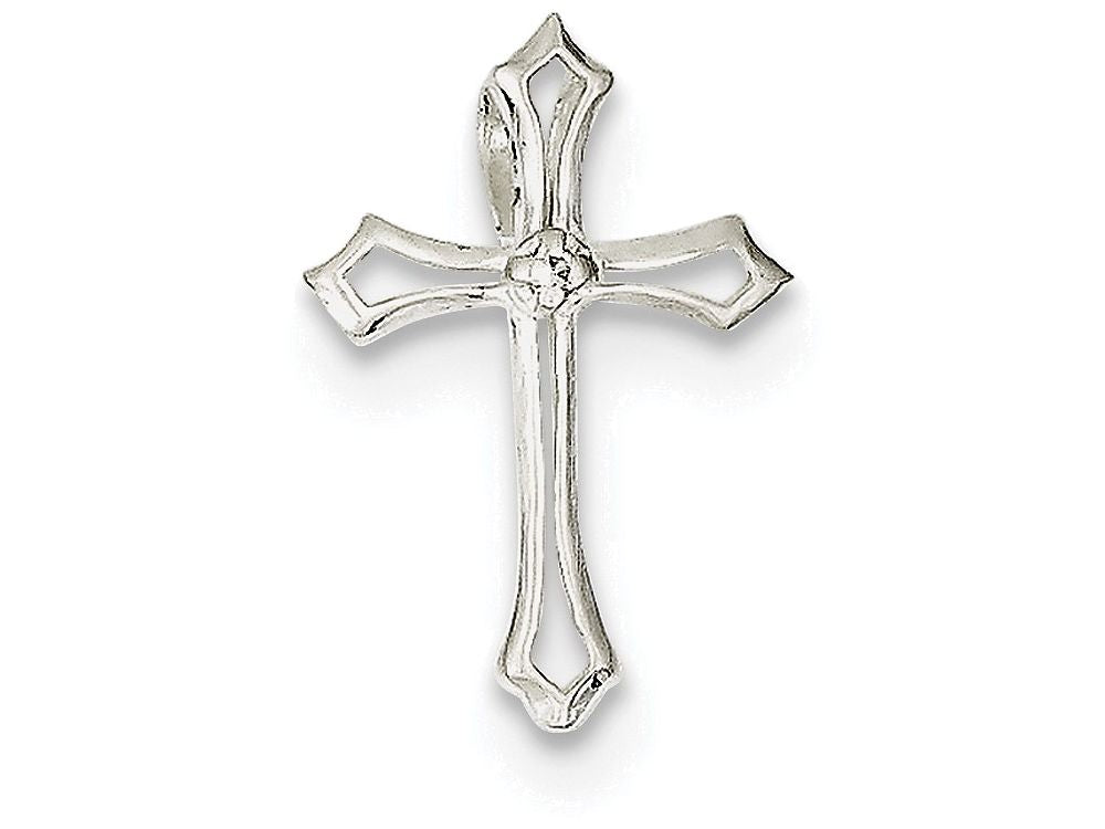 FJC Finejewelers Sterling Silver Cubic Zirconia Cross Charm