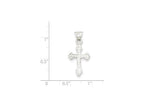 FJC Finejewelers Sterling Silver Cross With Cubic Zirconia Pendant Necklace - Chain Included