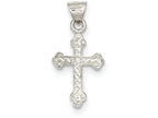 FJC Finejewelers Sterling Silver Cross With Cubic Zirconia Pendant Necklace - Chain Included