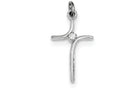 FJC Finejewelers Sterling Silver Cross With Cubic Zirconia Center Pendant Necklace - Chain Included