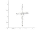 FJC Finejewelers Sterling Silver Polished Crucifix Pendant Necklace - Chain Included