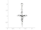 FJC Finejewelers Sterling Silver Antiqued Crucifix Charm