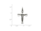 FJC Finejewelers Sterling Silver Satin Antiqued Crucifix Pendant Necklace - Chain Included