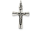 FJC Finejewelers Sterling Silver Satin Antiqued Crucifix Pendant Necklace - Chain Included