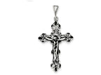 FJC Finejewelers Sterling Silver Antiqued Crucifix Charm