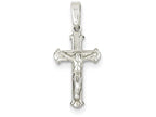 FJC Finejewelers Sterling Silver Polished Crucifix Pendant Necklace - Chain Included