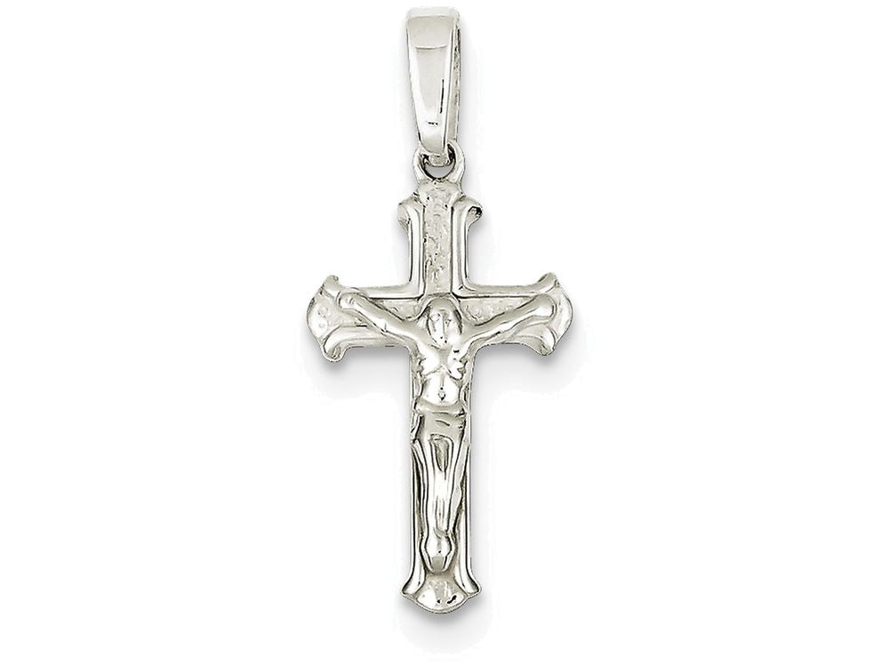 FJC Finejewelers Sterling Silver Polished Crucifix Pendant Necklace - Chain Included