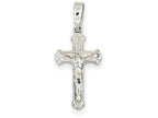 FJC Finejewelers Sterling Silver Polished Crucifix Pendant Necklace - Chain Included