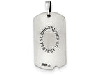 FJC Finejewelers Sterling Silver Satin Antiqued St. Christopher Dog Tag Pendant Necklace - Chain Included