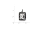 FJC Finejewelers Sterling Silver Antiqued Square St. Christopher Medal Pendant Necklace - Chain Included
