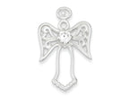FJC Finejewelers Sterling Silver Cubic Zirconia Angel Pendant Necklace - Chain Included
