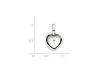 FJC Finejewelers Sterling Silver Heart With Mustard Seed Pendant Necklace - Chain Included