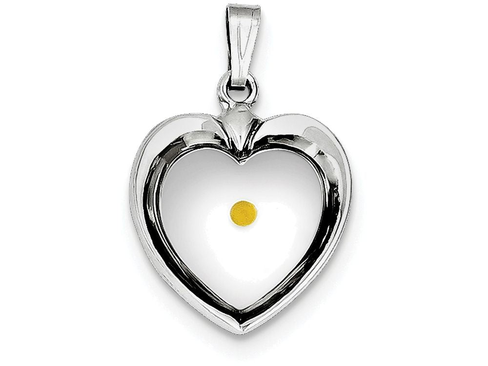 FJC Finejewelers Sterling Silver Heart With Mustard Seed Pendant Necklace - Chain Included