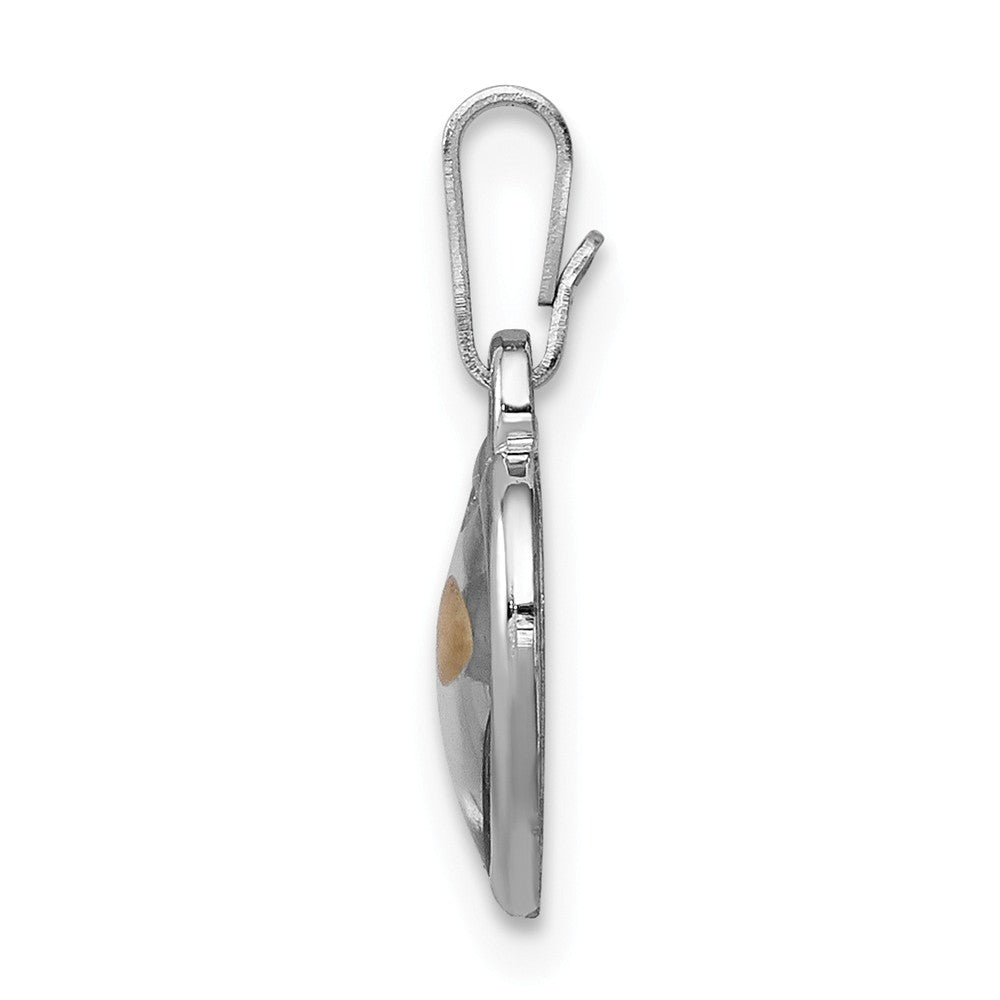 FJC Finejewelers Sterling Silver Small Heart With Mustard Seed Pendant Necklace - Chain Included