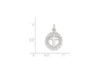 FJC Finejewelers Sterling Silver Circle and Cross Pendant Necklace - Chain Included