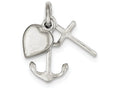 FJC Finejewelers Sterling Silver Anchor and Heart Pendant Necklace - Chain Included