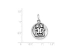 FJC Finejewelers Sterling Silver Polished Antique Finish Gemini Horoscope Pendant Necklace - Chain Included