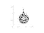 FJC Finejewelers Sterling Silver Polished Antique Finish Cancer Horoscope Pendant Necklace - Chain Included