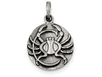 FJC Finejewelers Sterling Silver Polished Antique Finish Cancer Horoscope Pendant Necklace - Chain Included