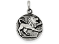FJC Finejewelers Sterling Silver Polished Antique Finish Leo Horoscope Pendant Necklace - Chain Included