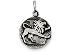 FJC Finejewelers Sterling Silver Polished Antique Finish Leo Horoscope Pendant Necklace - Chain Included