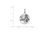 FJC Finejewelers Sterling Silver Polished Antique Finish Virgo Horoscope Pendant Necklace - Chain Included