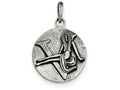 FJC Finejewelers Sterling Silver Polished Antique Finish Virgo Horoscope Pendant Necklace - Chain Included