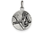 FJC Finejewelers Sterling Silver Polished Antique Finish Virgo Horoscope Pendant Necklace - Chain Included