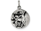 FJC Finejewelers Sterling Silver Polished Antique Finish Sagittarius Horoscope Pendant Necklace - Chain Included