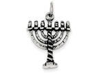 FJC Finejewelers Sterling Silver Antiqued Menorah Charm