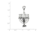 FJC Finejewelers Sterling Silver Antiqued Menorah Charm