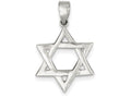 FJC Finejewelers Sterling Silver Polished Star Of David Pendant Necklace - Chain Included