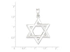 FJC Finejewelers Sterling Silver Polished Star Of David Pendant Necklace - Chain Included