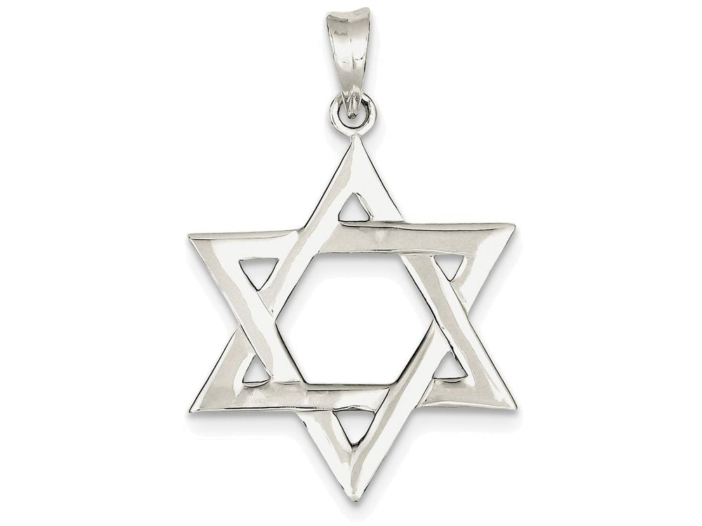FJC Finejewelers Sterling Silver Polished Star Of David Pendant Necklace - Chain Included