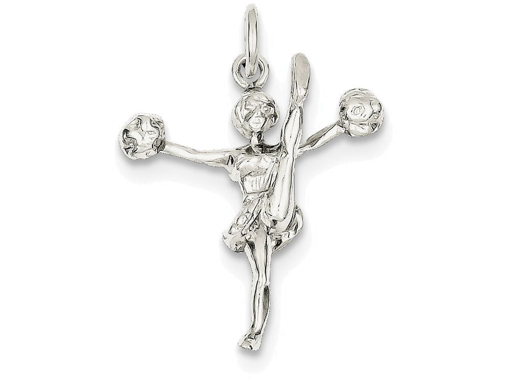 FJC Finejewelers Sterling Silver Cheerleader Charm