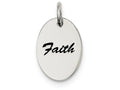 FJC Finejewelers Sterling Silver Polished Enamel Faith Pendant Necklace - Chain Included